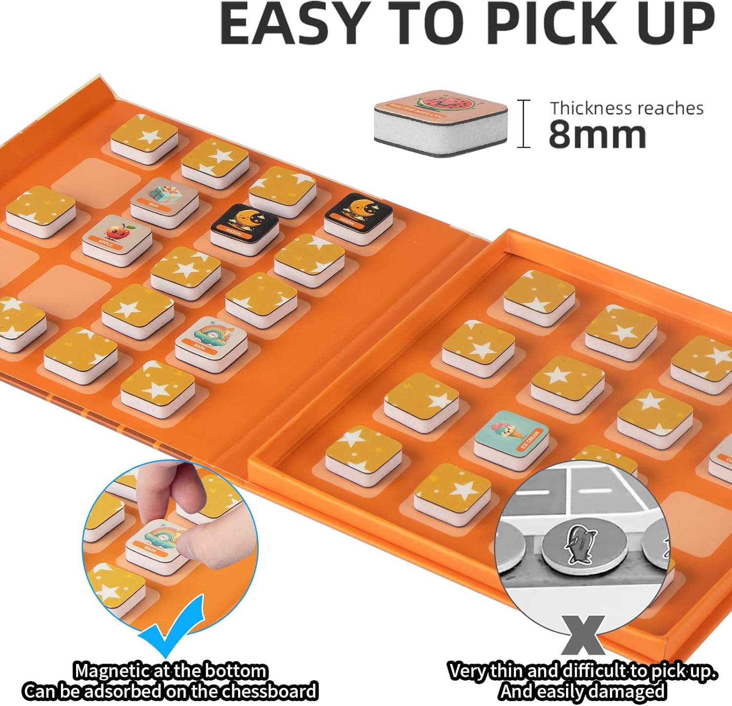 Magnetic Matching Memory Game for Kids 3-8 - Perfect Travel Toy for Toddlers - Fun Road Trip & Airplane Activity - Camping Game Essentials. - Image 3
