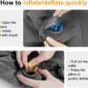 Maliton Inflatable Travel Foot Rest Pillow, Airplane Bed for Kids, Car Foot Leg Rest Pillow, Adjustable Height for Airplane, Car, Train, Home, Office(Dark Grey, 1 Pack) - Image 5