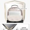 LOVEVOOK Laptop Backpack Purse for Women, Work Travel Computer Bags, College School Backpack for Student Girl, Quilted Casual Daypack with USB Port, Fit 15.6 Inch Laptop, Black - Image 7