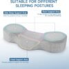 Cervical Pillow for Neck Pain Relief, 2024 Portable Travel Memory Foam Pillow with Bag, 3D Eye Masks and Earplugs, Washable Pillowcase, Side Sleeper Pillow for Adults Back Stomach Sleeper - Image 3