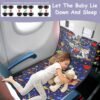 Airplane Seat Extender for Kids,Kids Airplane Travel Bed,Toddler Plane Travel Essentials,Waterproof Airplane Seat Extender,Portable Plane Bed Foot Rest for Flights - Image 6