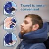 Inflatable Travel Pillows for Airplanes，Inflatable Neck Pillow，Travel Pillow With Hood，Inflatable Travel Pillow，Support Head Airplane Pillow, Travel Essentials For Plane Car Train Sleeping (Grey) - Image 5