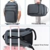 Small Laptop Work Backpack Airline Approved for Men & Women 40L Water Resistant Laptop Bag Fits 17&14 Inch Laptop for Commuter Lightweight Work Bag Business Travel, Gray - Image 7