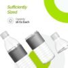 Copco Hydra Reusable Water Bottles | Set of 2 | Non-Slip Sleeve | Spill Resistant Lid | Clear Water Bottles for School, Gym, & Travel | BPA Free Tritan Plastic Water Bottles | 16 Oz (Gray) - Image 7