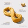 Huzi Infinity Pillow - Travel Neck Pillow - Versatile Soft 360 Support Scarf - Machine Washable - Home Travel Flight Road Trips (Ochre Yellow) - Image 3