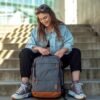 BAGSMART Compression Travel Backpack, 40L Expandable Airline Approved Carry On Backpack with Packing Cubes, Water Resistant Weekender Backpack Fits 17 Inch laptop, Luggage Daypack with Shoe Bag, Grey - Image 2