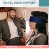 Xtinmee 2 Pcs Travel Pillow for Sleeping Airplane Headrest Airplane Head Strap Sleeper Pillow Travel Head Sleep Support Band with 2 Extension Straps for Car Plane Travel(Gray, Blue) - Image 4