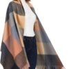 Oversized Plaid Winter Fall Scarf Soft Blanket Scarf for Women Long Shawls and Wraps