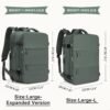 Large Travel Backpack For Women Men, Carry On Backpack,Hiking Backpack Waterproof Outdoor Sports Rucksack Casual Daypack Fit 15.6 Inch Laptop with USB Charging Port Shoes Compartment Olive Green EX - Image 2