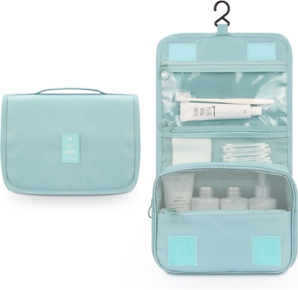 Mossio Hanging Toiletry Bag - Large Cosmetic Makeup Travel Organizer for Men & Women with Sturdy Hook - Image 2