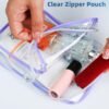 5 Packing Cubes Airplane Quart Size Travel Bag for Toiletries 1 Qt Clear Toiletry Bags for Traveling Tsa Approved Liquid Pouch Carry On 3-1-1 Flight Essentials Women Men International Must Haves - Image 3