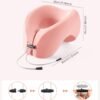 2-in-1 Travel Pillow, U-Shape Neck & Head Support Pillow, Napping Pillow Relax Arms, Ergonomic Memory Foam Neck Pillow for Airplane, Car, Train, Bus and Home Use - Image 5