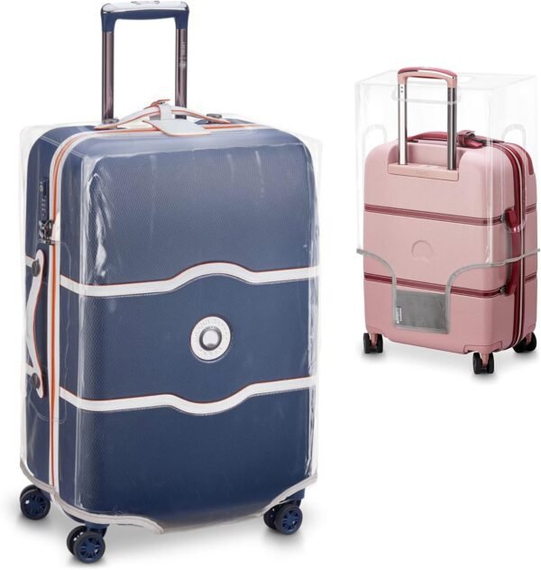 Luggage Covers for Suitcase TSA Approved | Handle Openings on L&R | Premium Clear Suitcase Covers for Luggage TSA Approved | Luggage Protector Suitcase Cover | Size 28in |Clear Luggage Cover Protector