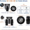 Luggage Wheels Replacement Kit 4PC Diameter 1.6in/40mm Thick 0.7in/17mm PU Wheels with Ball Bearing 3 Size Axles Full Set Repair Tool for Suitcase Trolley Bag Draw-bar Travel Box - Image 2
