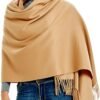 Wool Shawl Large Thick Pashmina Travel Blanket Scarf Winter Wraps for Women