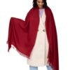 likemary Pashmina Shawls and Wraps for Women - Travel Blanket Scarf - Warm & Large Wool Wrap - Handmade Gift - Red Shawl - Image 4