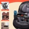 SEVEN SPARTA Car Seat Tray for Kids Toddler Travel with Soft Rubber Base, Rotatable and Removable Cup Holder Snack Tray for Food Color and Play for Family Road Trip Essentials (1, Large Base) - Image 6