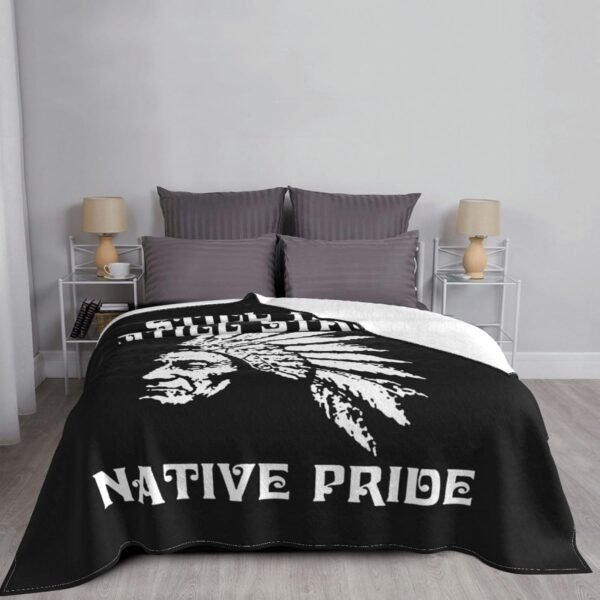Native American Pride Fleece Blanket Super Soft Flannel Throw Blanket for Chair Sofa Couch Camping Travel 80"X60" Flannel Throw Blanket - Image 4
