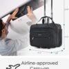 BAGSMART Rolling Laptop Bag, Briefcase with Wheels Fits 17.3 Inch Laptop, Overnight Rolling Bag with TSA Lock, Computer Bag for Travel/Men/Women, Black - Image 6
