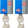 SwissGear TSA-Approved Travel Sentry Luggage Locks - Set of 2 Mini Locks with 2 Keys, Blue, One Size