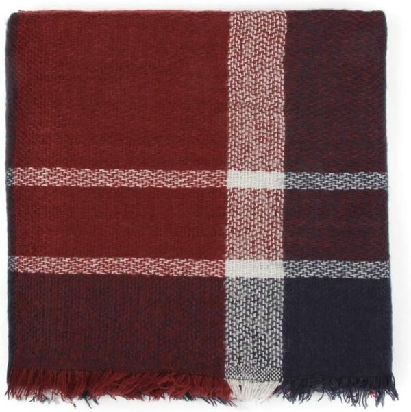 Women's Shawl Wrap Warm Scarf - Cozy Oblong/Plaid Blanket/Stripe Light Circle Infinity - Image 3