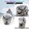 simptech Inflatable Travel Pillow,Airplane Pillow with Super Soft Slipcover,fabric pvc, Big Valve Design Inflate and Deflate in Seconds, Unfolding Used As Lumbar Support - Image 3