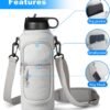 Water Bottle Holder with Strap for Hydroflask 32oz 40oz Insulated Water Bottle, Carrier Sling Bag with Phone Pocket Water Bottle Sleeve for Men Women Hiking Camping Travelling - Image 4