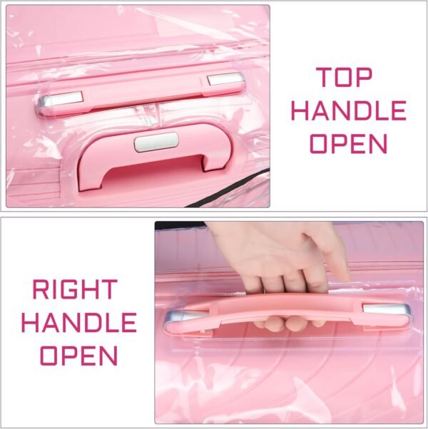Luggafor Clear Pvc Suitcase Cover,20-30 Inch Luggage Cover for Wheeled Suitcase,Travel Luggage Cover (28inch) - Image 3