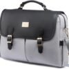 LOVEVOOK Laptop Bag for Women, 15.6 inch Large Capacity Computer Briefcase Sleeve Case, Messenger Shoulder Bag Office Business Work Purse Tote Bags for Women Travel Gifts, Black-grey