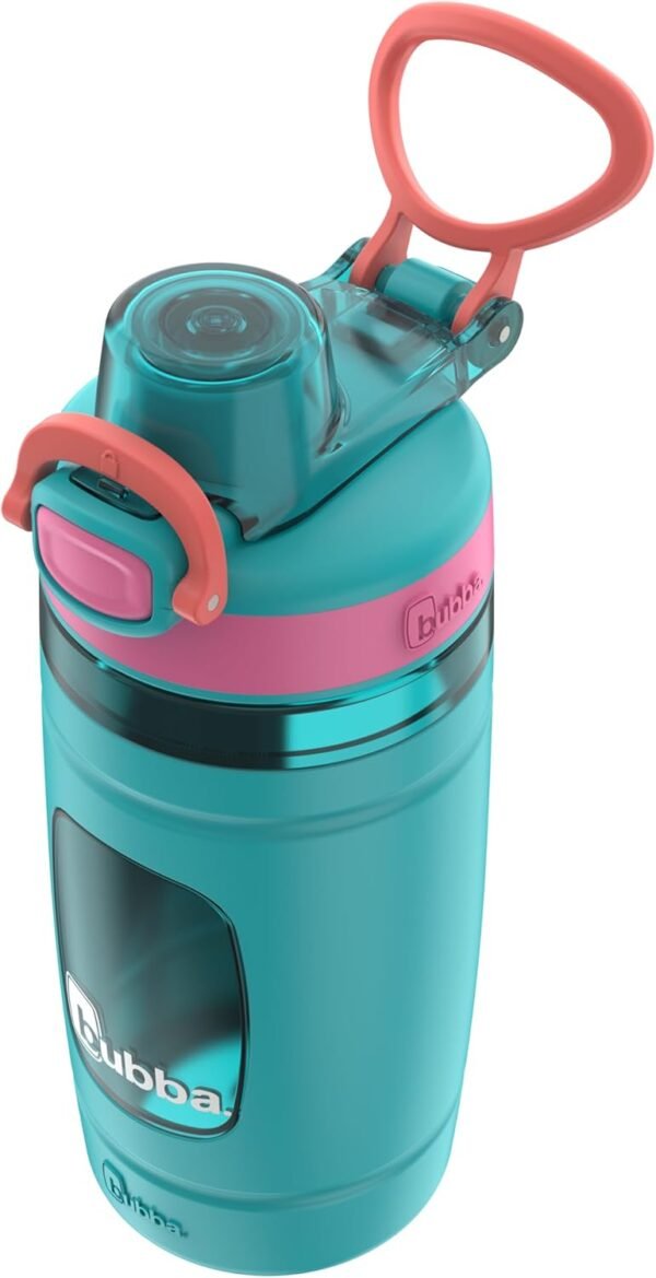 Bubba Kids Flo Water Bottle with Silicone Sleeve and Wide Mouth, 16 oz, Scuba - Image 4