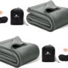 Travel Blanket Throw Blankets with Sleep Masks, Earplugs, and Storage Bags for Long Flights Camping Home Office 50" x 60" 2-Pack Grey