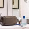BAGSMART Toiletry Bag for Men, Large Travel Toiletry Organizer, Dopp Kit Water-resistant Shaving Bag for Toiletries Accessories - Brown - Image 5