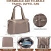 RDTGO Travel Backpack For Women, 40L Carry-On Backpack, Airline Approved Personal Item Bag, Waterproof Laptop Backpack with Large Duffel, Casual Daypack for Buisness Gym Weekend Hiking (Brown) - Image 5
