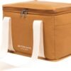 Large Insulated Lunch Bag for Women and Men - 100% Leak Proof, Cooler Bags Insulated, Lunch Box - Cooler Bag for Cold and Hot Food with Zippered Top - for Work, Picnic (CaraCream)