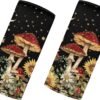 BIGCARJOB Mushroom Sunflower Luggage Handle Wrap Set for Suitcase 2 Pieces Suitcase Identifier Protective Cover Trolley Case Grip Travel Luggage Accessories Door Handle Replacement