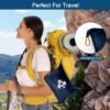Bnuitland Travel Blanket and Pillow 2 in 1, Soft Flannel Airplane Blanket in Bag Compact-Long Flight Essential for Adults and Kids, Portable Luggage Sleeve and Backpack Clip, 65×40 inch Navy - Image 3