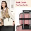 Mini Suitcase Hard Shell Makeup Bag Travel Cosmetic Case Portable Makeup Luggage with Shoulder Strap for Women Black - Image 4
