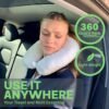 Sacred Thread White Rayon Derived from Bamboo Neck Pillow, Travel Pillows for Airplanes, Best Rated Travel Pillows with Cooling Memory Foam, Neck Pillows for Sleeping Travel, Airplane Headrest Pillow - Image 5