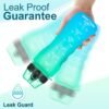 24 OZ Motivational Kids Water Bottle With Time Marker,Straw Lid,Leak Proof, Tritan BPA Free Sports Water Bottle Green-Blue(1 Lid) - Image 3