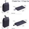 YAMIU Travel Shoe Bags Set of 4 Waterproof Nylon with Zipper for Men & Women, Black - Image 2