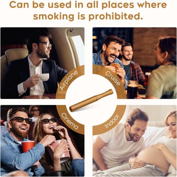 Quit Smoking Inhaler,Essential Oil Inhaler,Portable Smokeless Inhalers,Wooden Vaporless Inhaler,Mini Travel Essentials,Gifts for Men Who Have Everything,Gifts for Women - Image 6