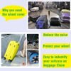 REENFAYA Luggage Wheels Cover,24PCS Luggage Suitcase Wheels Cover Carry on Luggage Suitcase Wheels Protector/Luggage Caster Cover Silicone Covers for Most Luggage Wheel/Office Chair No Noise (Black) - Image 4