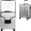 Clear Suitcase Cover Protectors Waterproof Luggage Cover Protector Pvc Transparent Travel Carry On Luggage Covers Suitcase Wrap Sleeve For Size 18-20inch Protective Cover Case For Wheeled Luggage