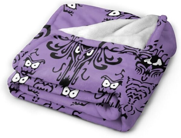 Halloween Haunted House Fleece Blanket Lightweight Ultra-Soft Throw Blanket for Sofa Couch Bed Camping Travel - Super Soft Cozy Microfiber Blanket 50"X40" - Image 2