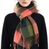 Scarf for Women - Women's Fall Winter Scarfs, Classical Scottish Checked Long Shawl Wrap Scarf, Warm Scarves for Women - Image 9