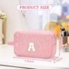 Etercycle Large Travel Makeup Bag, Travel Essential Organizer Cosmetic Bag Personalized Initial Toiletry Pouch Waterproof Preppy Makeup Bag S - Image 2