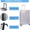 3PCS Clear Suitcase Cover Protectors with Colorful Straps, (20 Inches, 24 Inches, 28 Inches) Transparent PVC Waterproof Luggage Protective Cover Dustproof Travel Luggage Sleeve Protector - Image 4