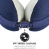 American Dreamer, Comfortable Travel Pillow, Neck Pillow for Uninterrupted Sleep, Deluxe Memory Foam Pillow for Airplane, Bus, Car, and Train, Travel Essentials, Made in USA, Dark Blue - Image 3