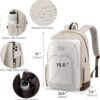 LOVEVOOK Travel Laptop Backpack Women,15.6 Inch Water Resistant Travel Backpack for Women,Work Computer Back Pack for College Business,Khaki… - Image 4
