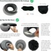 2024 Ergonomic Travel Neck Pillow,Neck Pillow Airplane,Premium Memory Foam,360º Contoured Design,Washable Cover,Neck Pillow for Sleeping, Complete Travel Set,Ideal for Airplane,Car and Office (Grey) - Image 6